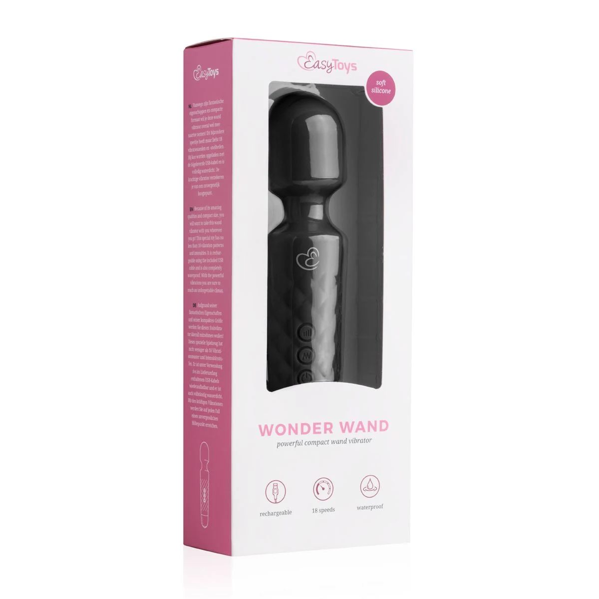 Schwarzer Toys Wand-Vibrator mit 200 mm Länge