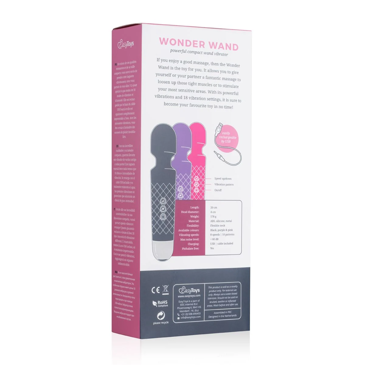 Toys Mini-Vibrator Schwarz mit 40 mm Außendurchmesser