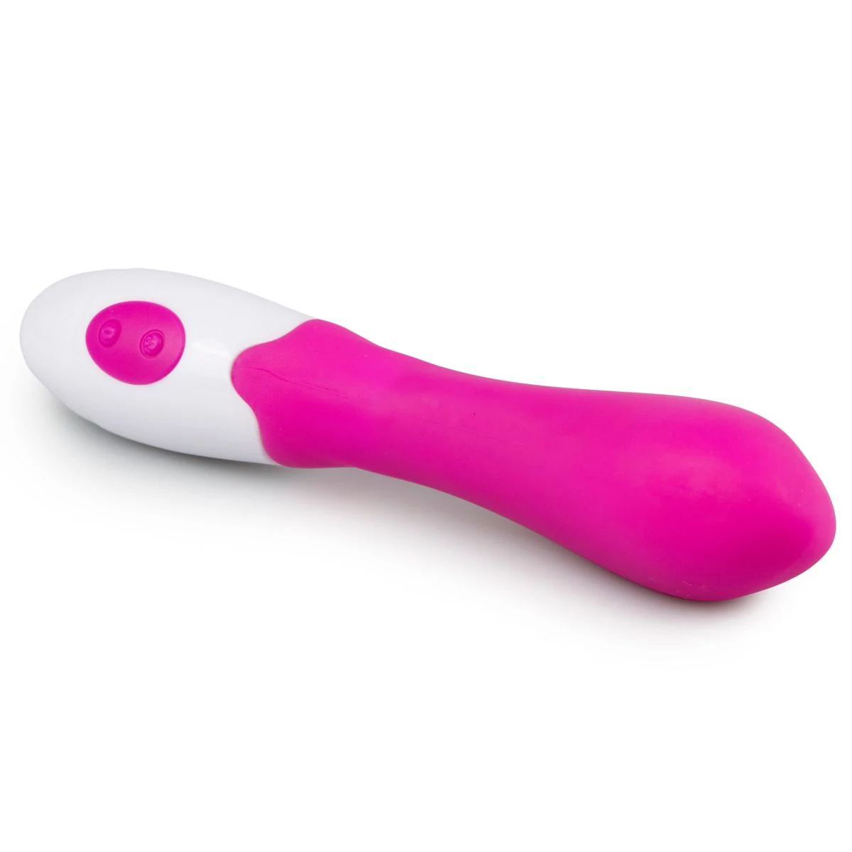 Rosa Toys Rose Vibrator aus Silikon mit breitem, gebogenem Kopf