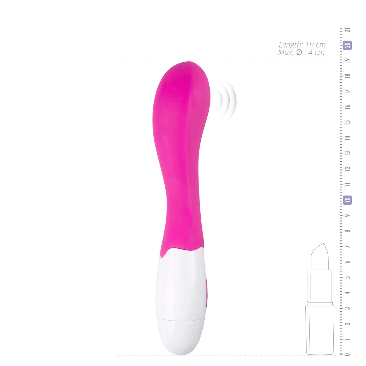 Toys Rose Vibrator Rosa mit Druckknopf-Bedienung und glatter Oberfläche