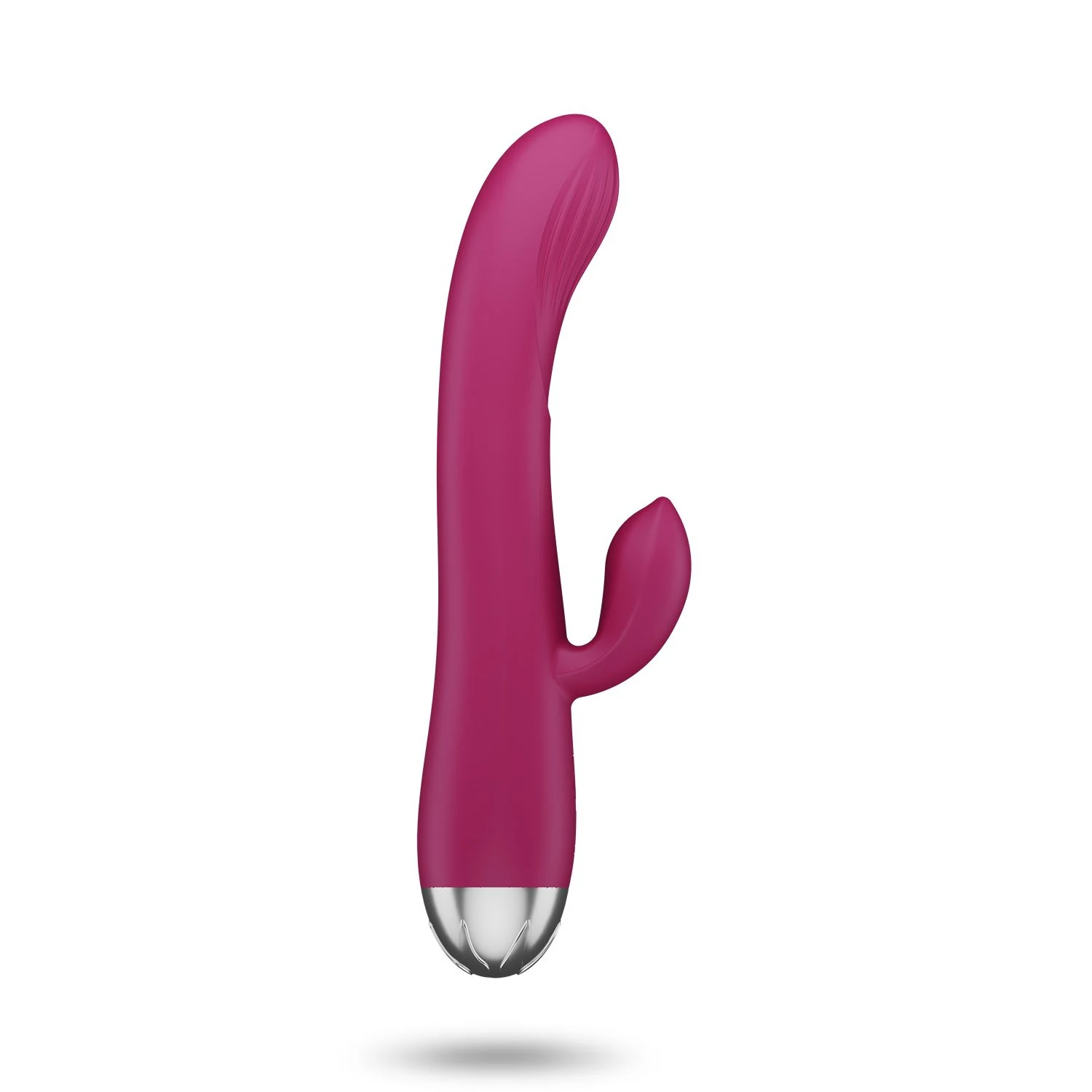 Toys Vibe Rabbit Vibrator aus Silikon mit gebogener Form und Druckknopf-Bedienung