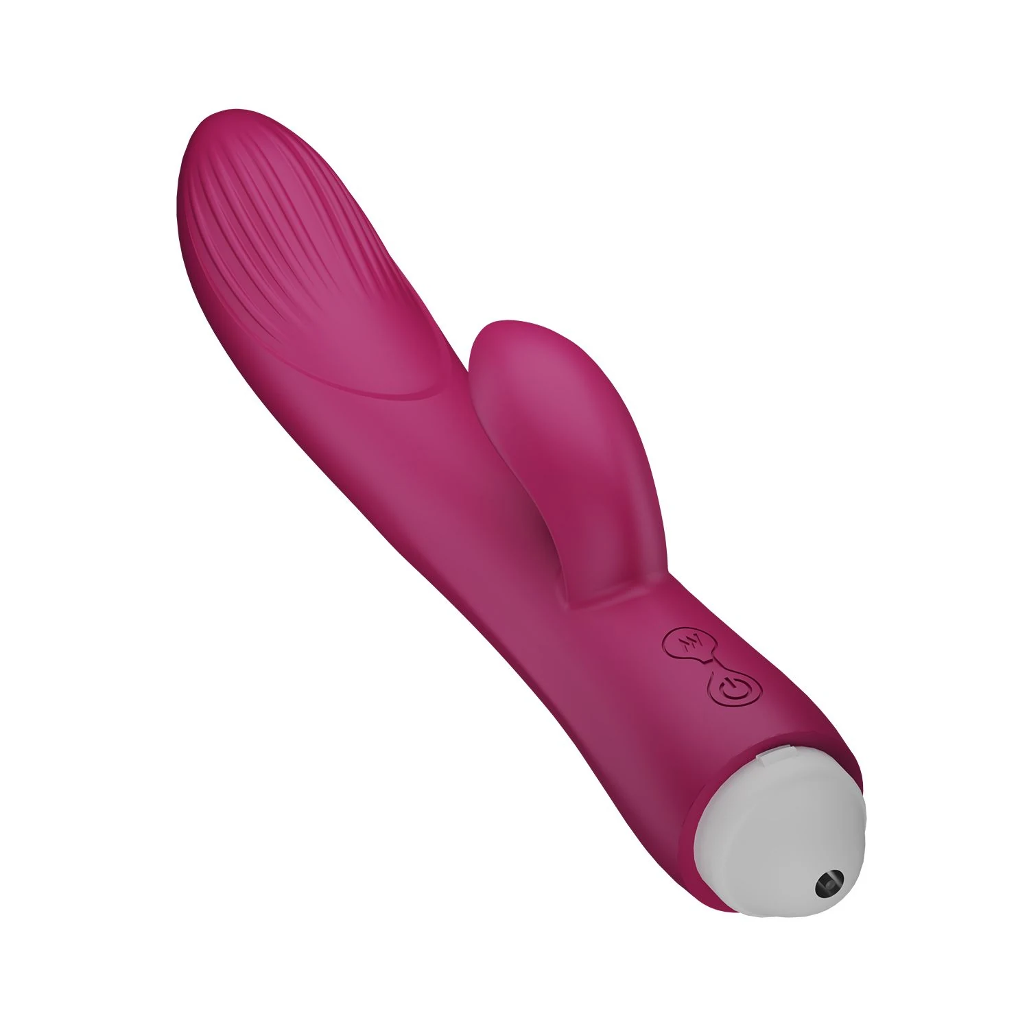 Rabbit Vibrator mit wasserfestem Design und komfortabler Form in Himbeerrosa