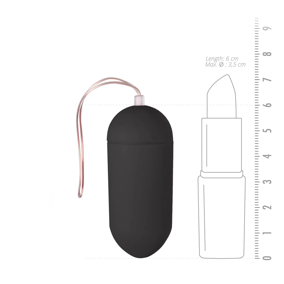 Toys Mini Vibe Collection Vibrations-Ei mit glatter Form in Schwarz