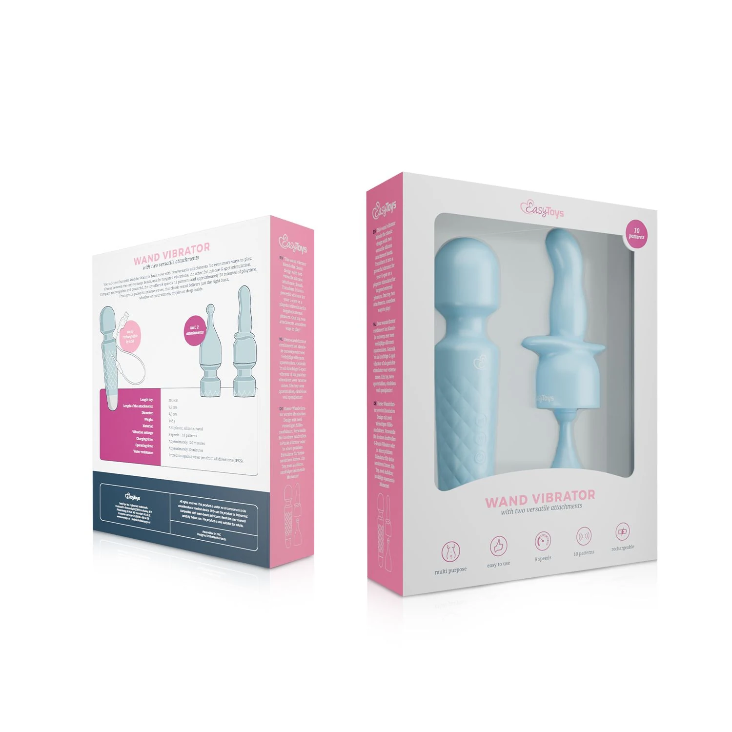 Kompakter Mini Wand Vibrator blau für gezielte Stimulation