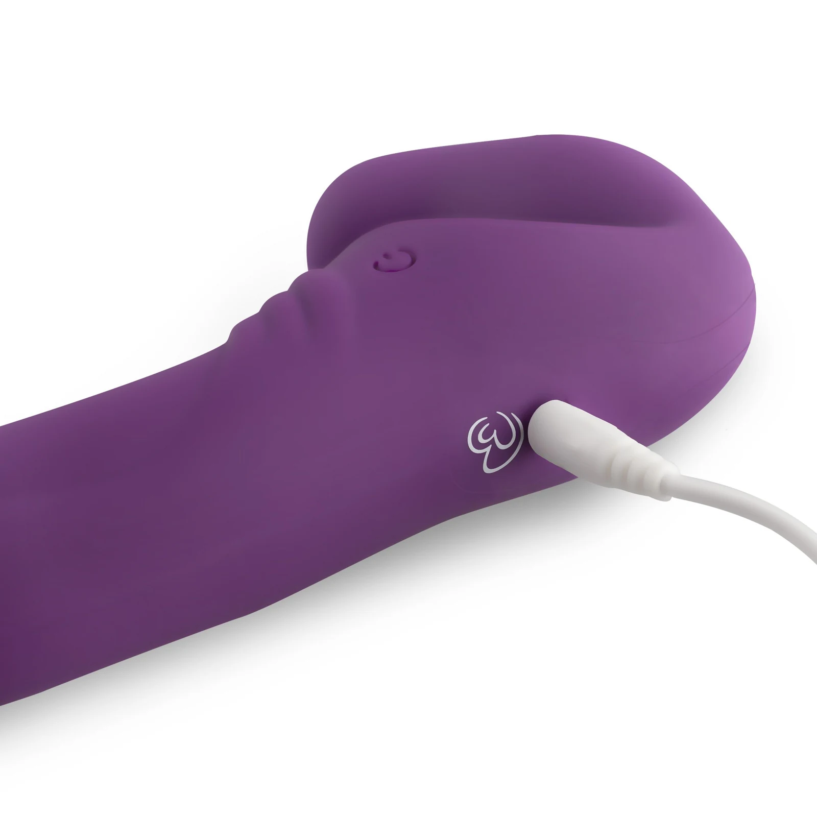 Ergonomisch geformter Strap-on-Vibrator ohne Gurt in Lila