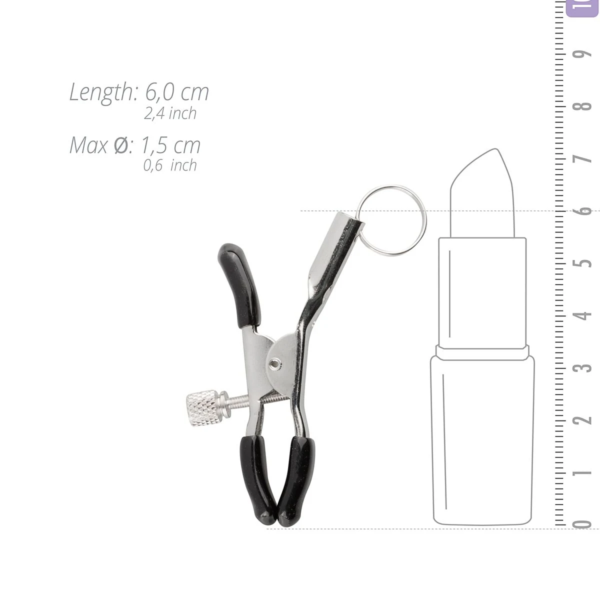 Silberne Nippelklemmen aus Eisen und PVC für unisex BDSM-Anwendungen