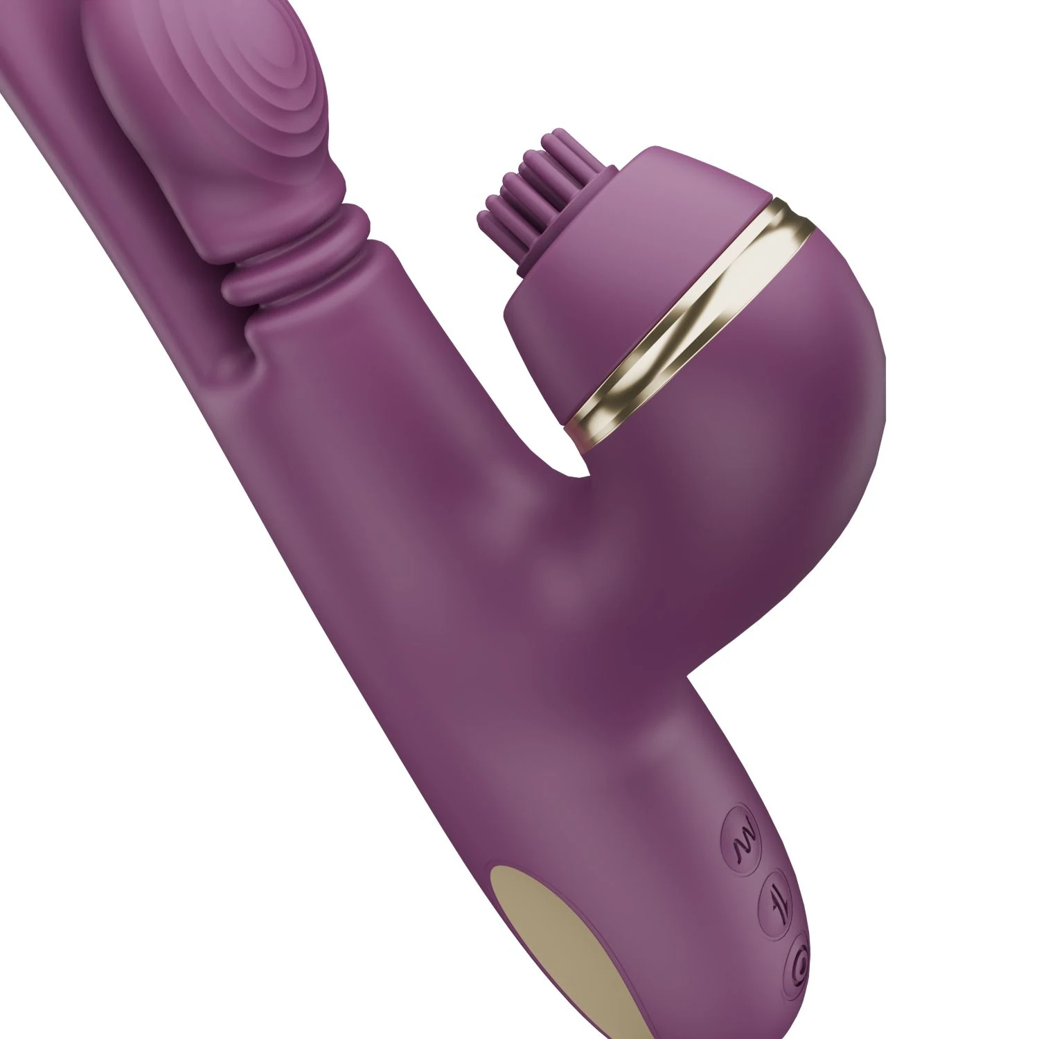 Lila Multi-Funktions-Rabbit mit G-Punkt-Massager und klitoralem Klopfmodus