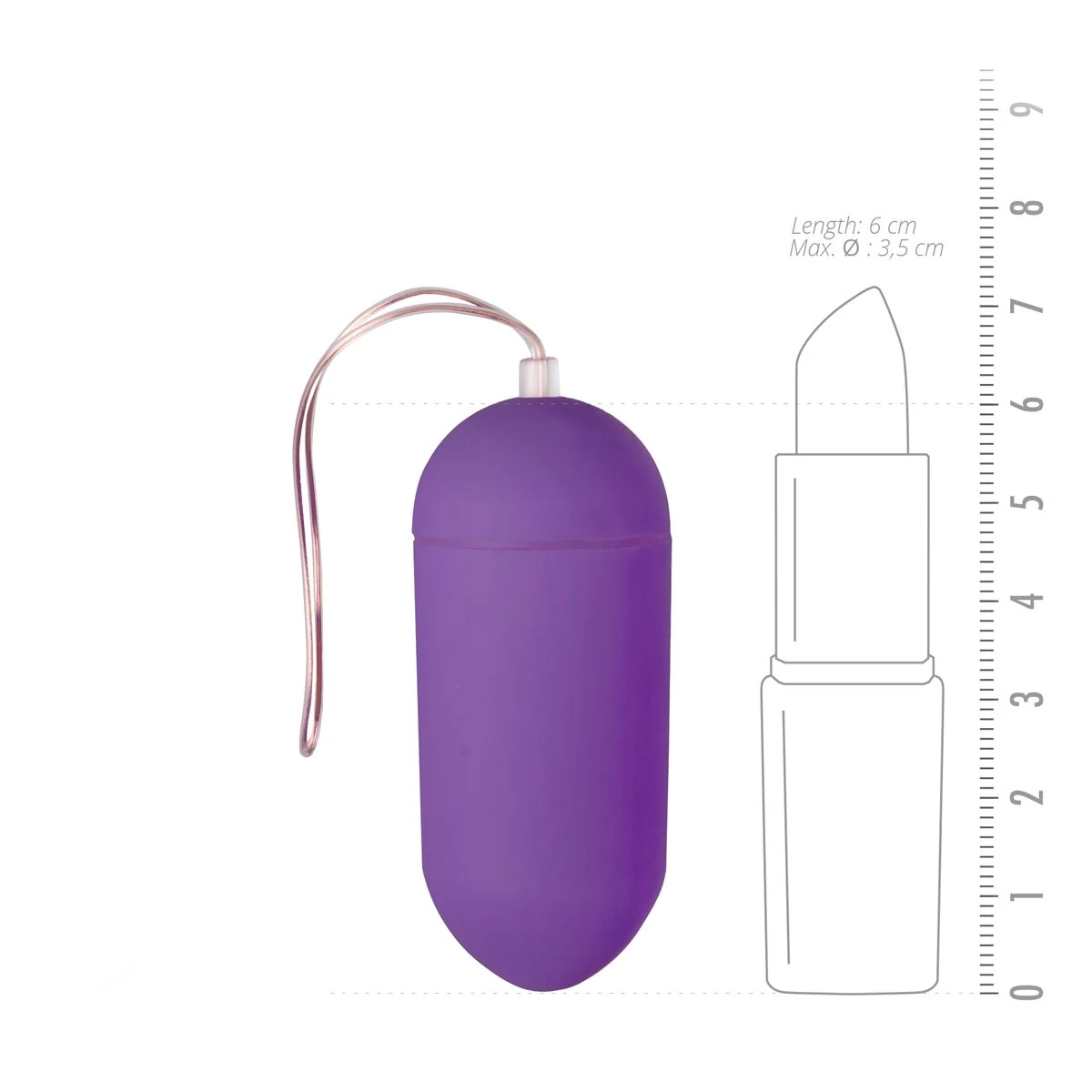 Lila Vibrationsei aus ABS mit verstellbarer Multispeed-Vibration