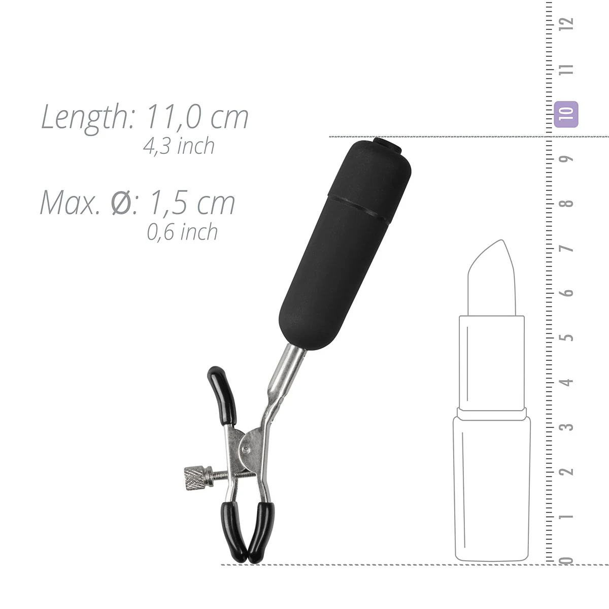 Verstellbare Nippelklemmen aus der Toys Fetish Collection mit Kugelvibratoren