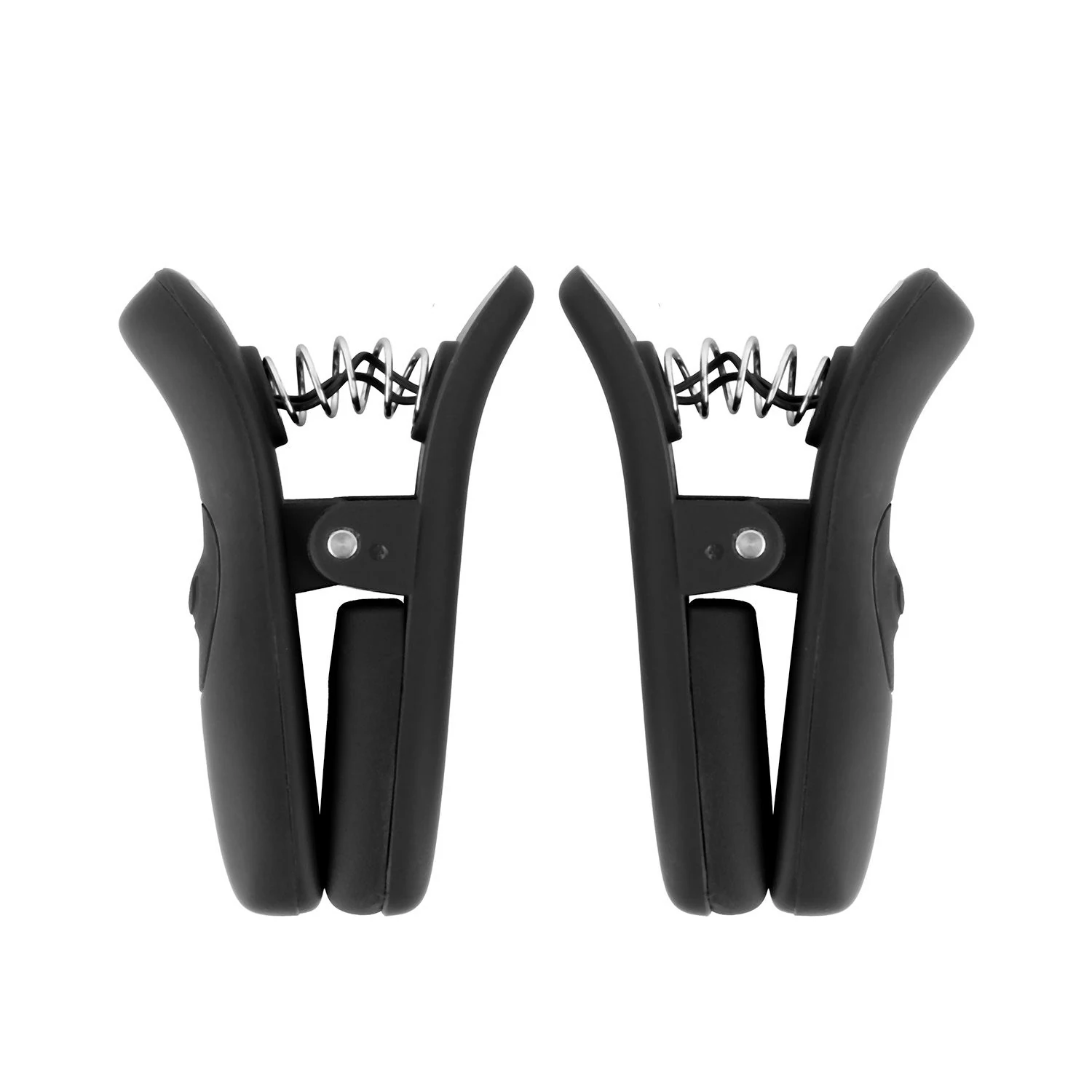 Schwarze Nippelklemmen mit verstellbarer Vibration und Federmechanismus
