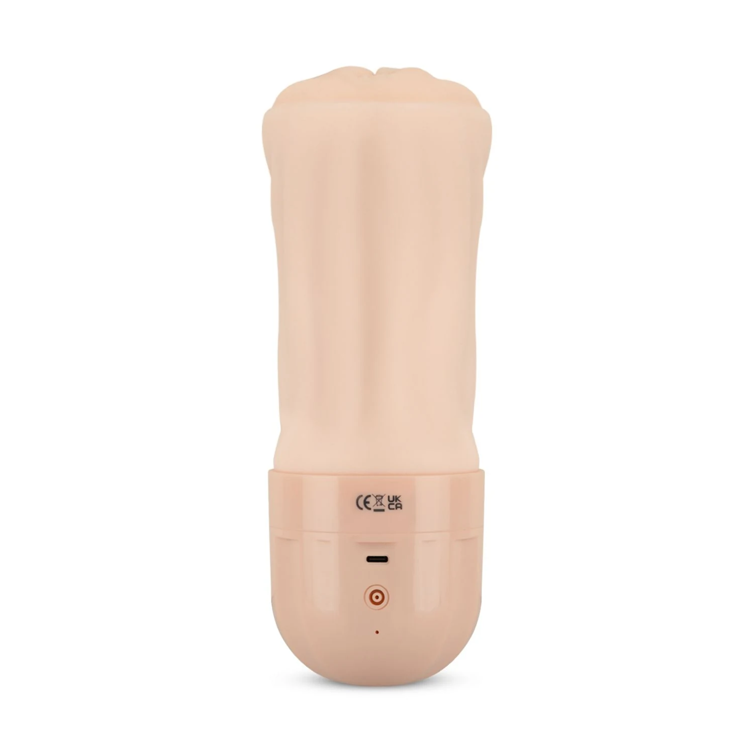 Aufladbarer Masturbator mit USB-Ladekabel und Druckknopf-Bedienung