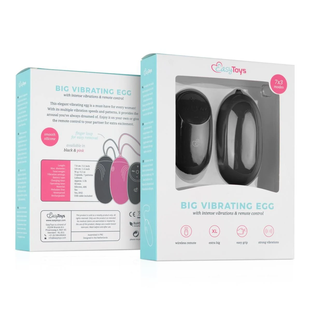 Schwarzes Vibro Ei mit Fernbedienung aus der Toys Mini Vibe Collection