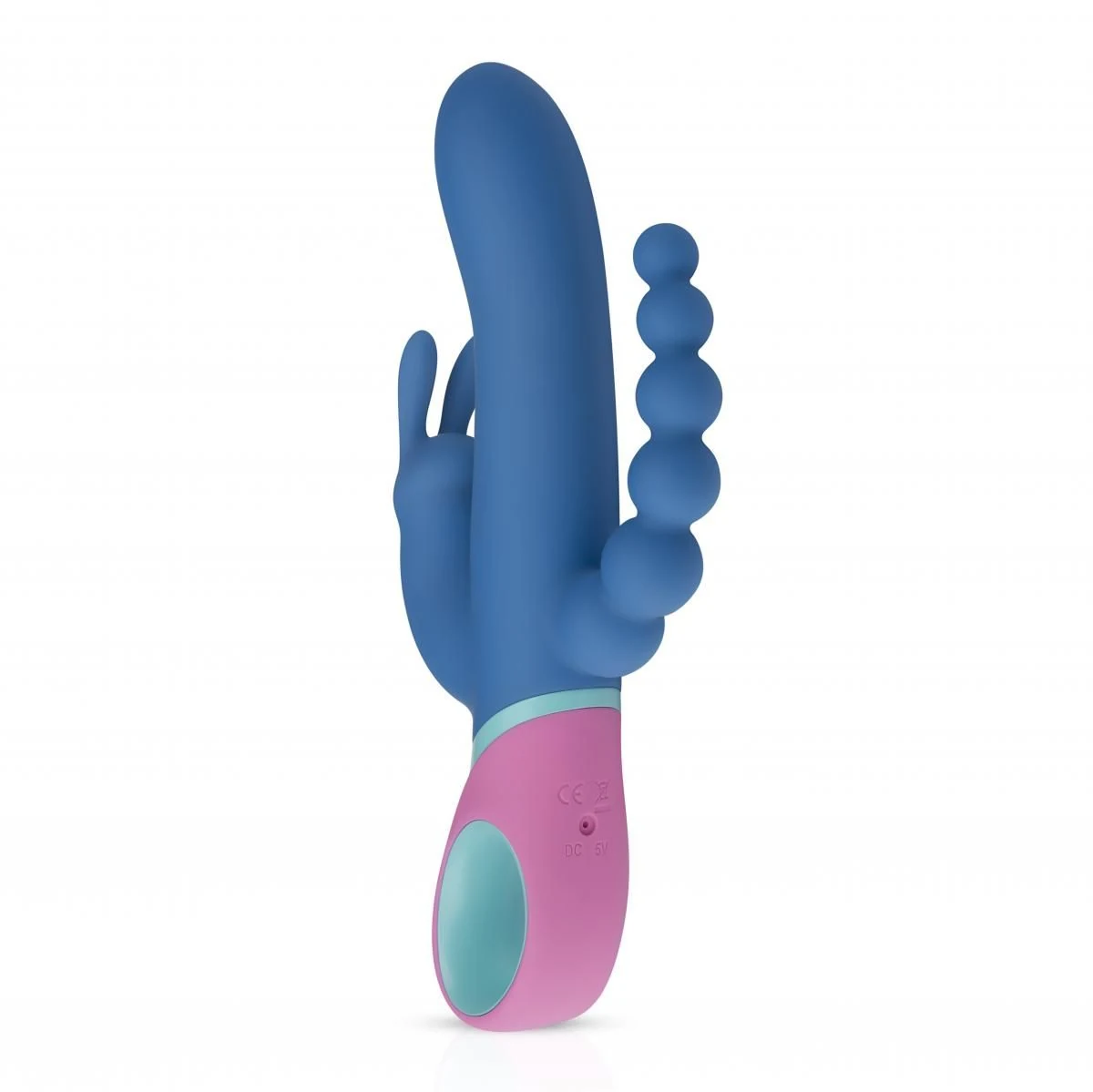 Bunter Vice Doppelvibrator mit 3 Motoren für Klitoris-, Vaginal- und G-Punkt-Stimulation