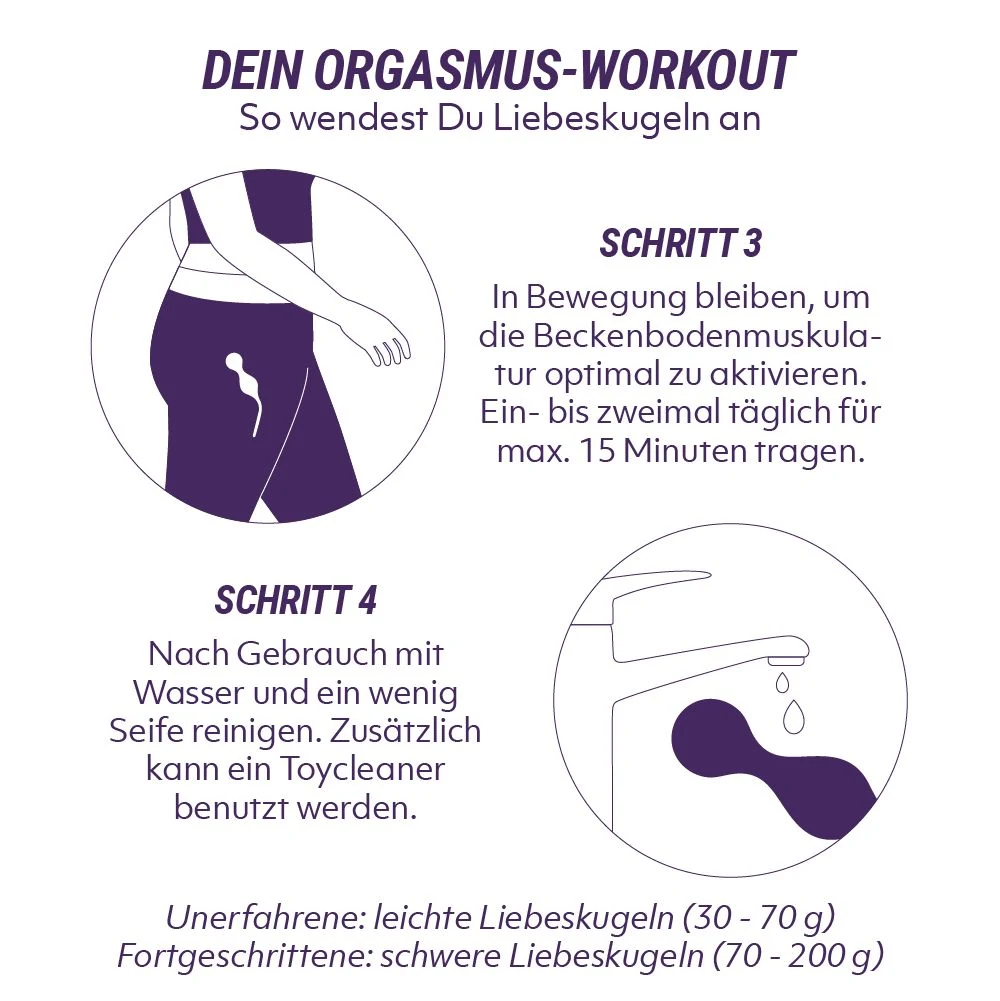 Silikon-Beckenbodenkugeln in Lila, Gelb, Türkis, Rosa und Blau