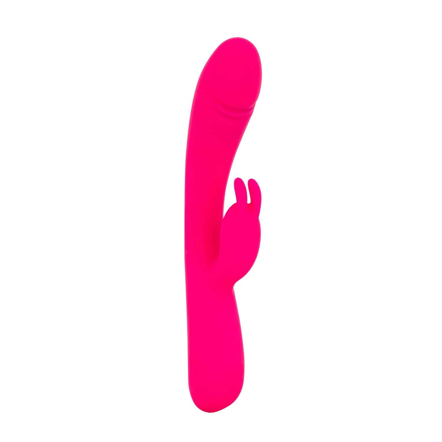 Rosa Vibrator aus Silikon und ABS für G-Punkt- und Klitorisstimulation