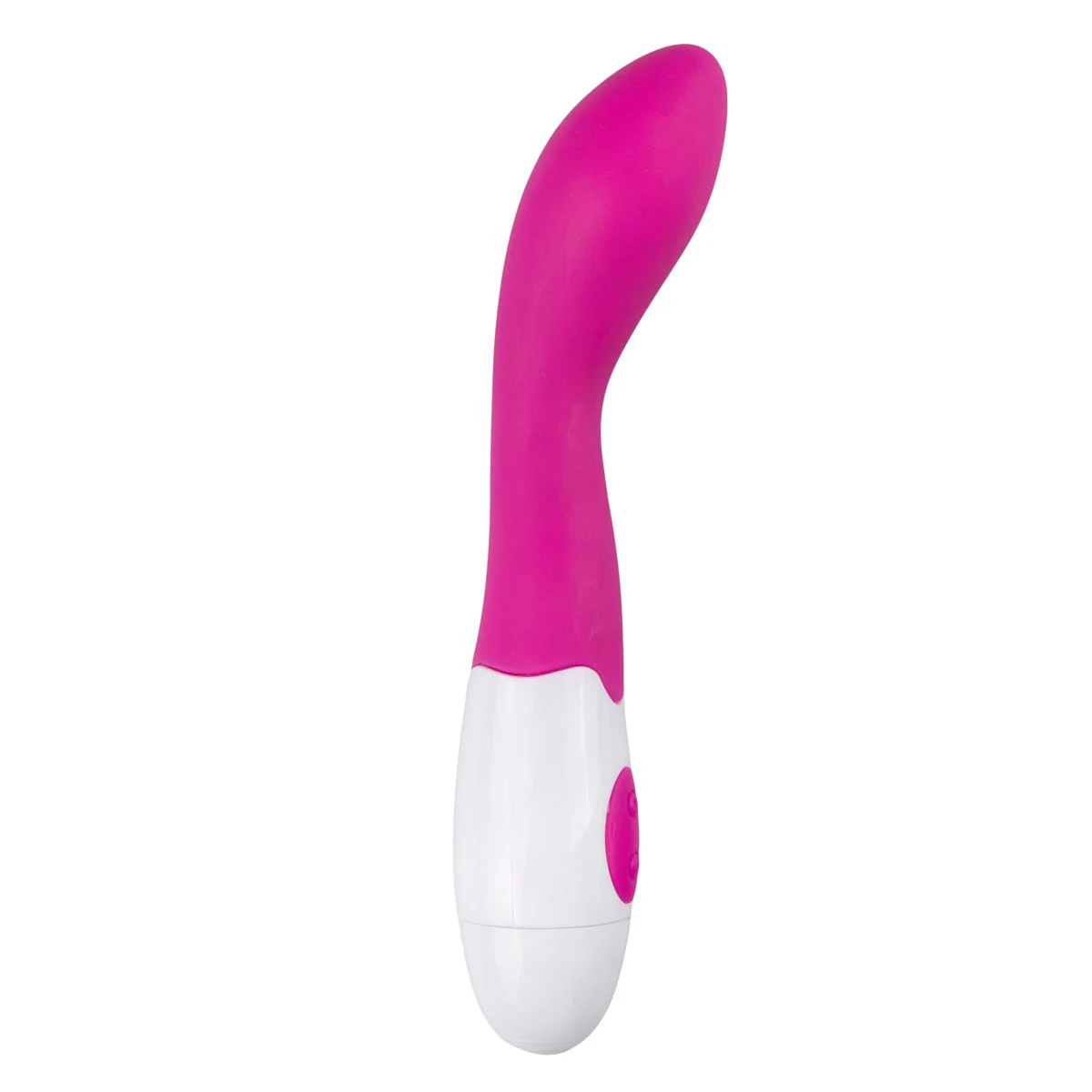 Yasmin Silikon Vibrator rosa mit gebogenem Kopf und ergonomischem Handgriff