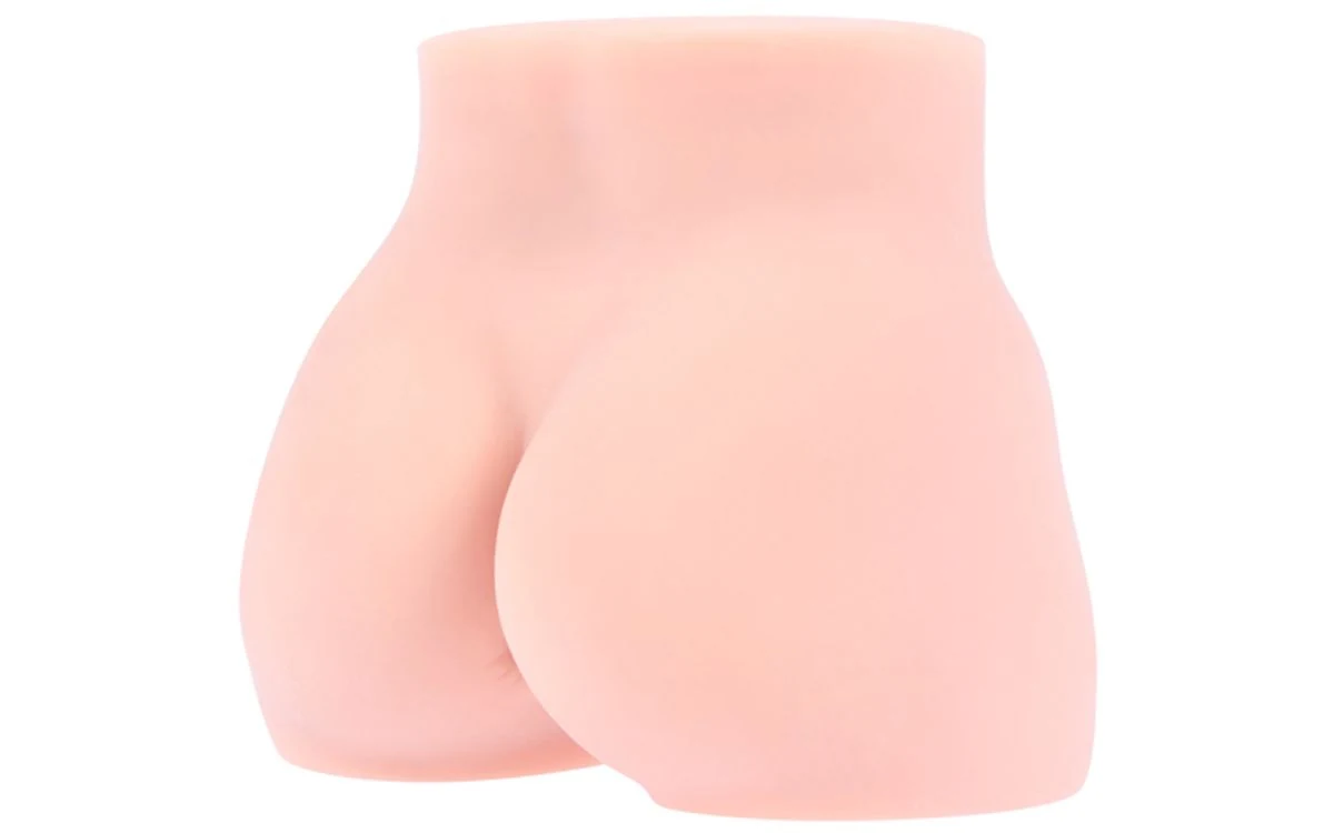 Beiger Anal Masturbator Cleo mit flacher Unterseite und handlicher Form