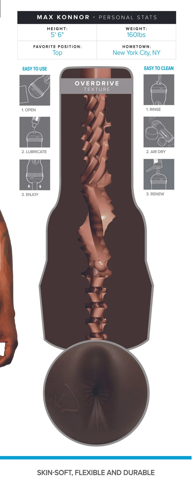 Fleshlight Fleshjack Masturbator, 250 mm lang und einfach zu reinigen