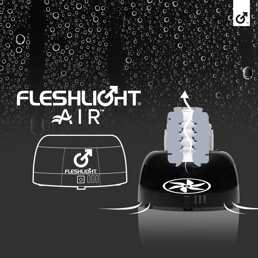 Kompakter Fleshlight Air Trockner mit 79 mm Länge in Schwarz