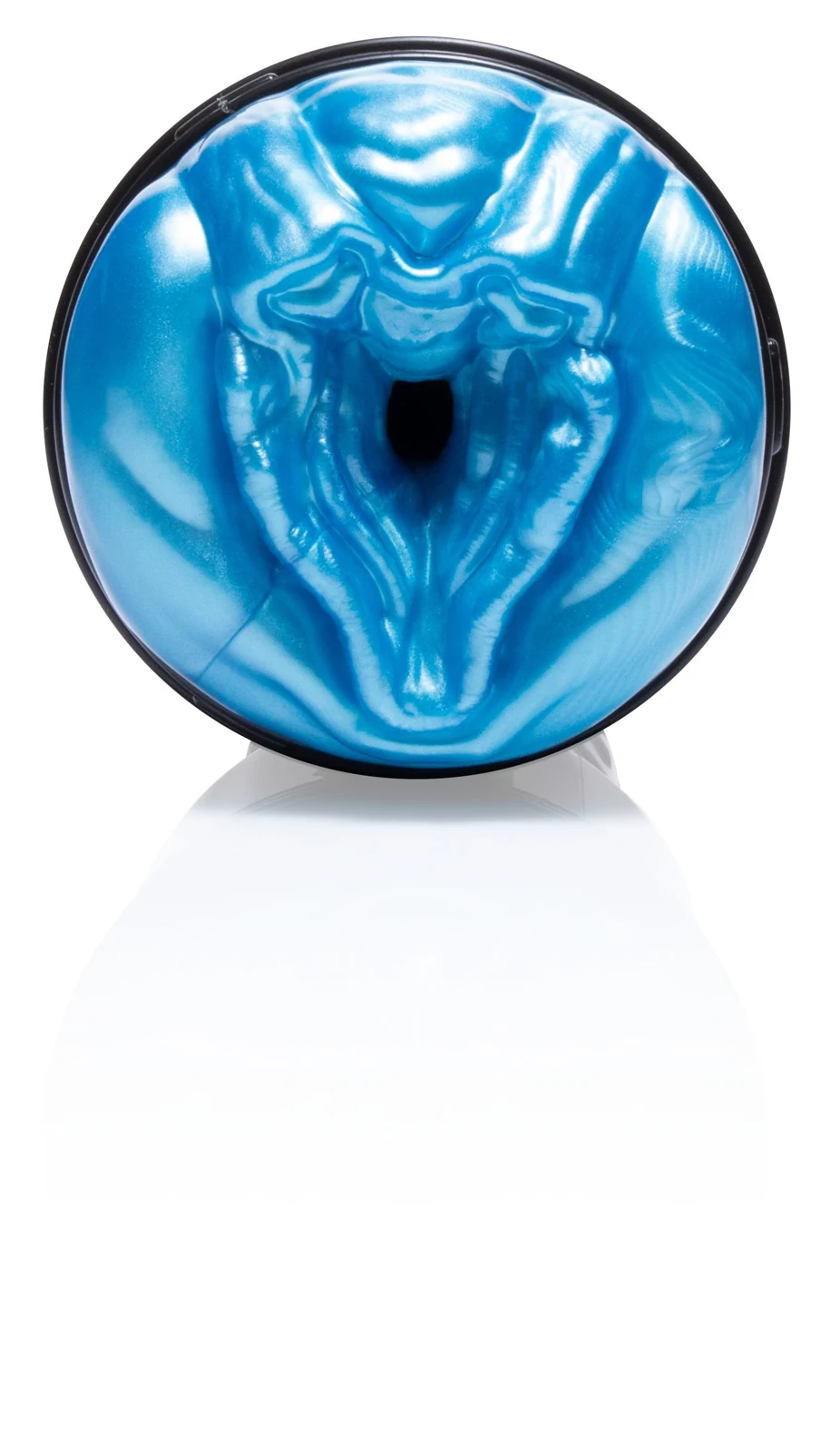 Blauer Fleshlight Alien Masturbator mit diskretem schwarzem Gehäuse