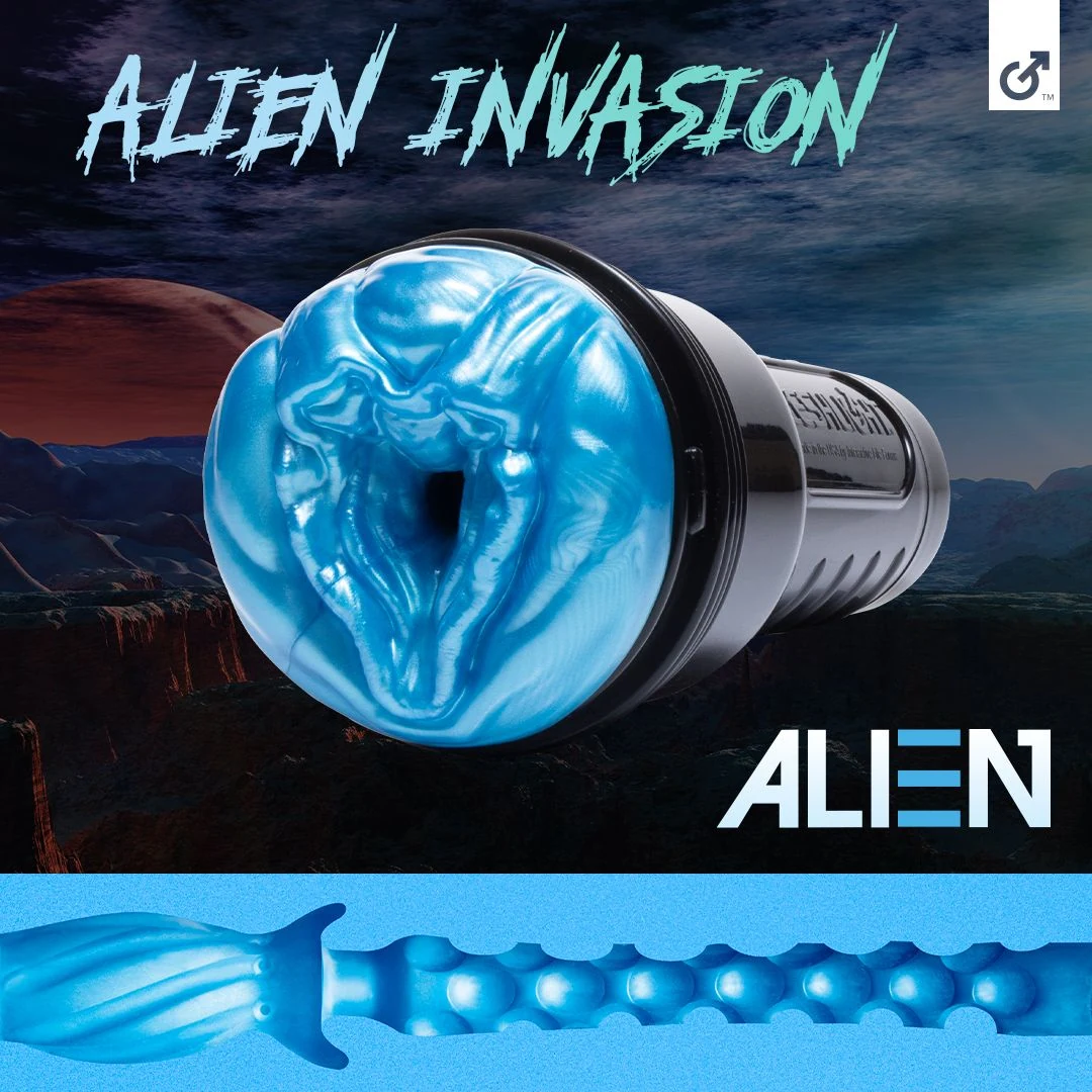 Fleshlight Alien Masturbator mit rillenartiger innerer Struktur