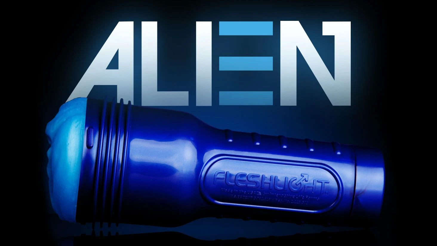 Fleshlight Alien Blau mit 248 mm Länge und 216 mm Einführtiefe