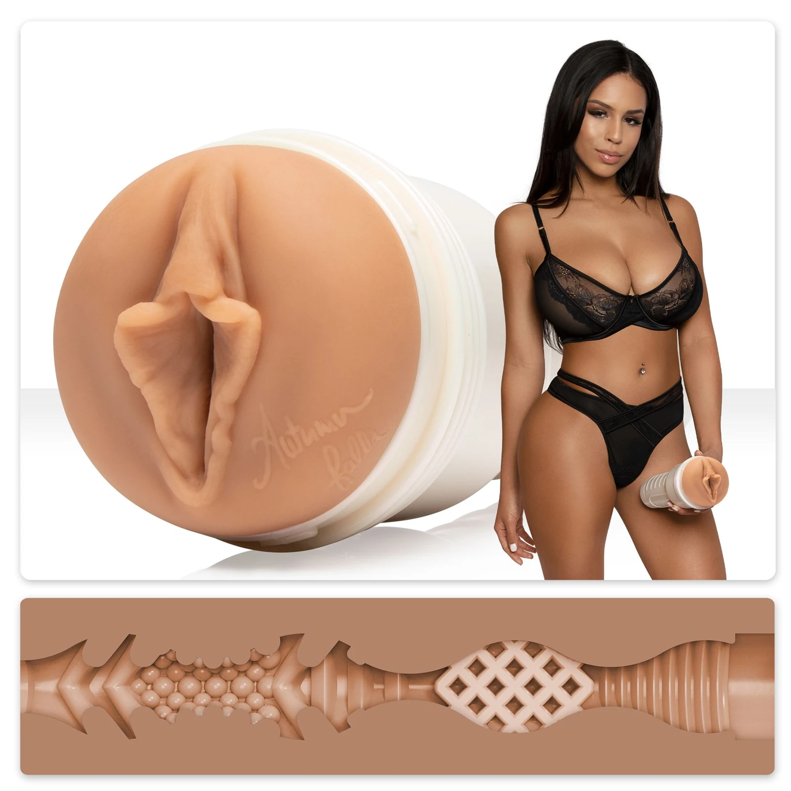 Fleshlight Autumn Falls Masturbator mit diskretem Case und SuperSkin-Hülse