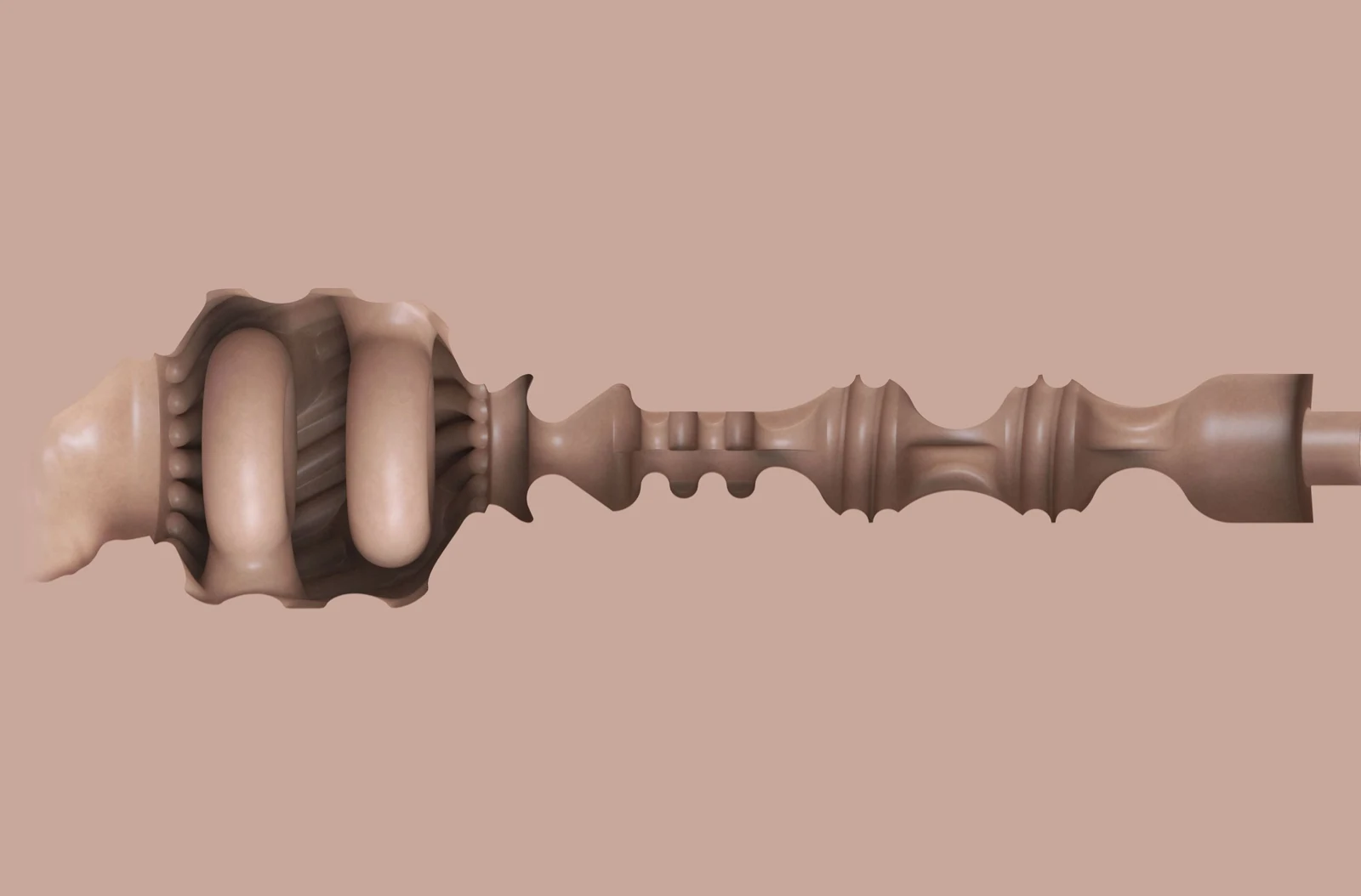 Diskretes Kunststoffgehäuse des Fleshlight Boost Bang Masturbators