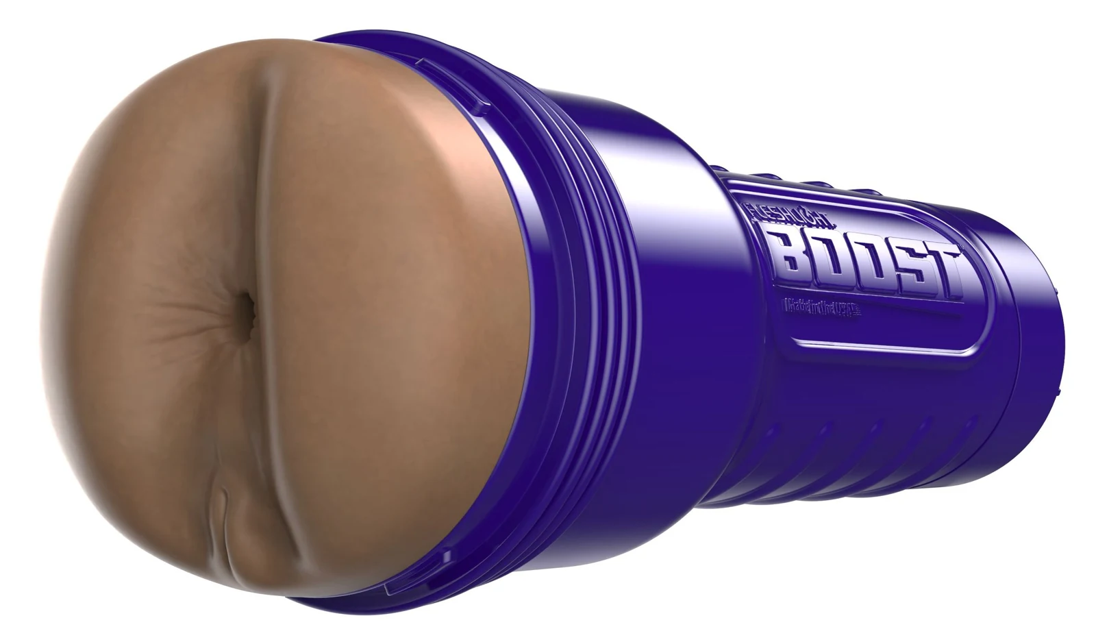 Diskretes Case des Fleshlight Boost Blast Masturbators in dunkler Ausführung