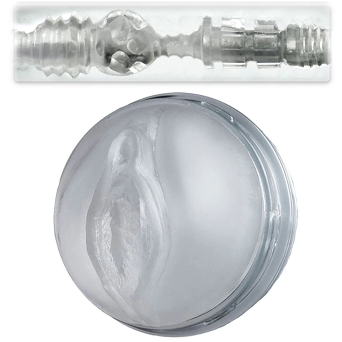 Transparenter Fleshlight Ice Crystal Lady mit Vaginalöffnung