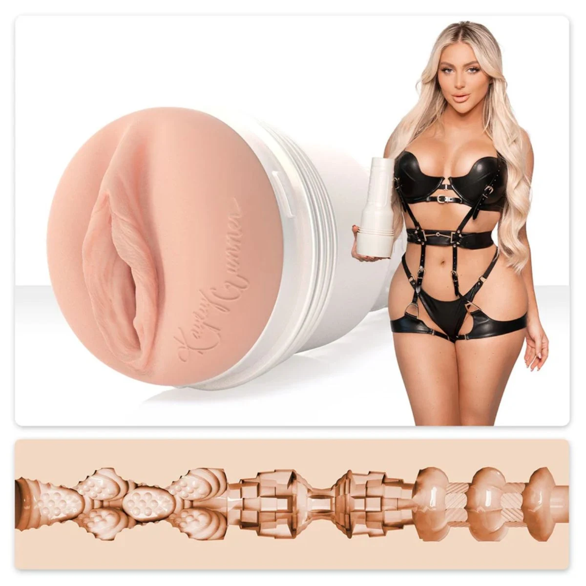 Fleshlight Masturbator-Hülle in Beige, geeignet für Gleitmittel auf Wasserbasis