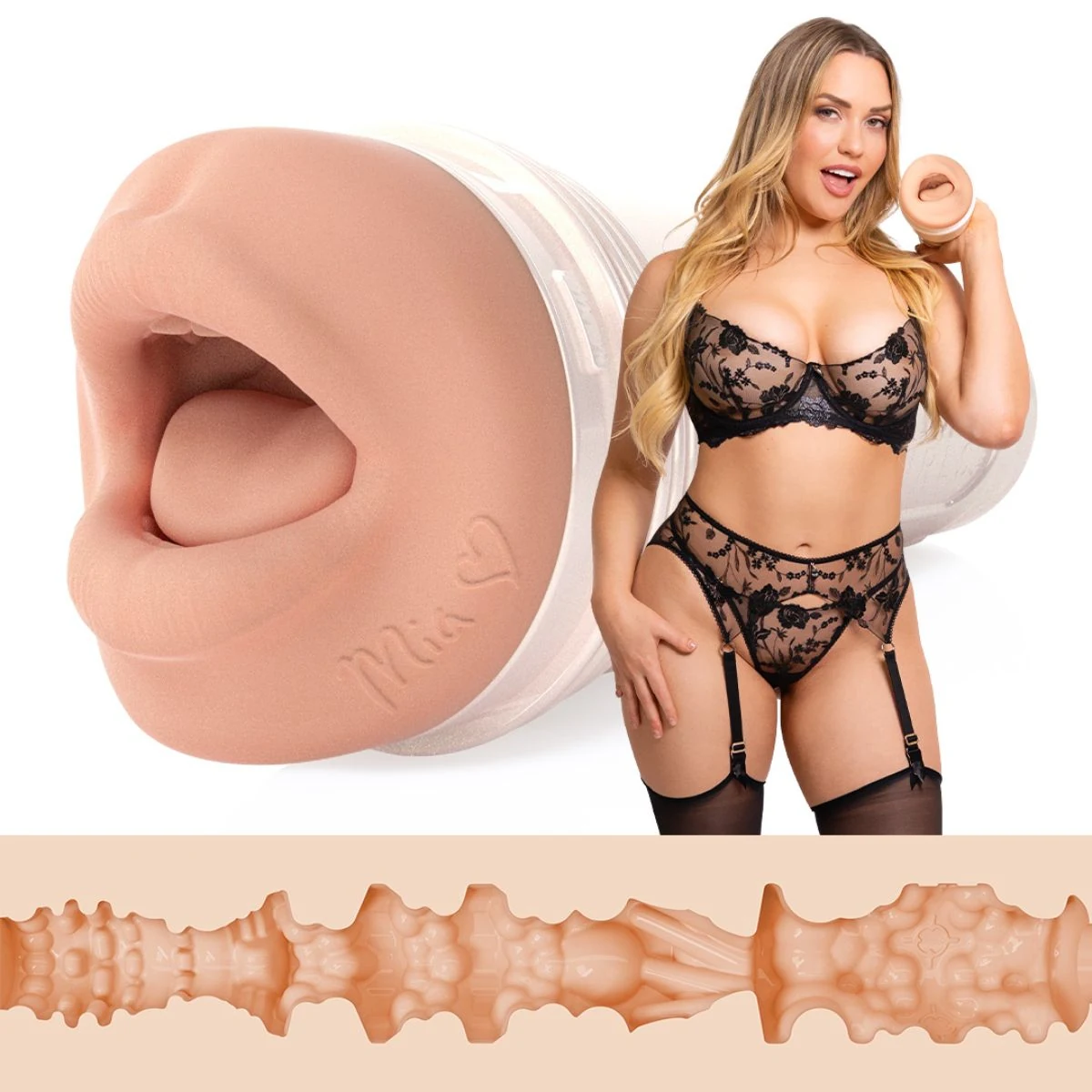 Fleshlight Mia Malkova Headshot Masturbator in Beige aus der Fleshlight Girls Kollektion