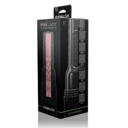 Fleshlight Pink Lady Destroya Masturbator mit rosa Sleeve und diskretem Gehäuse