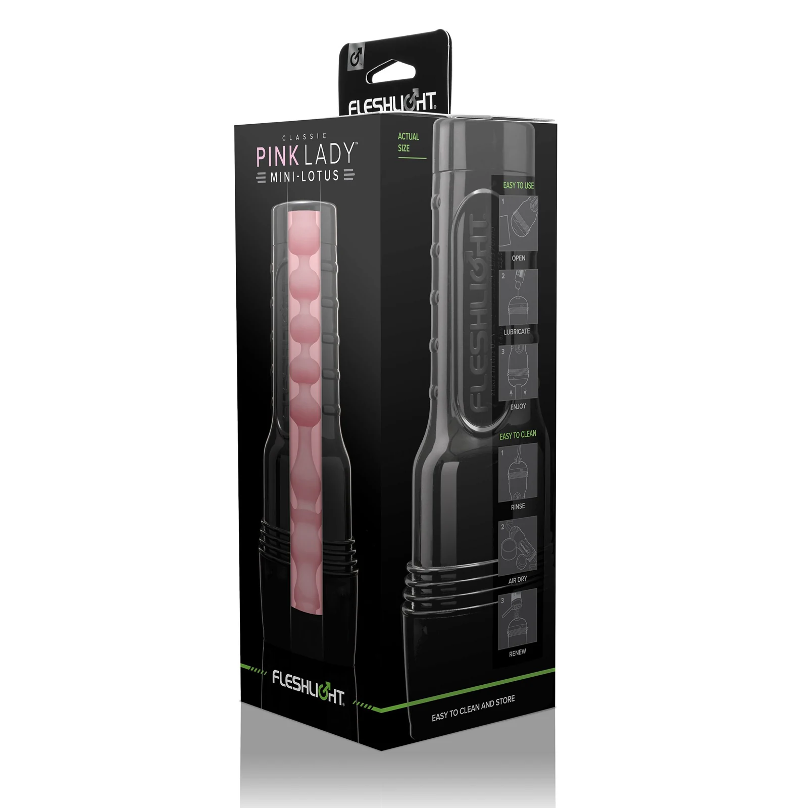 Fleshlight Pink Lady Mini Lotus Masturbator mit rosa Sleeve und robustem Gehäuse