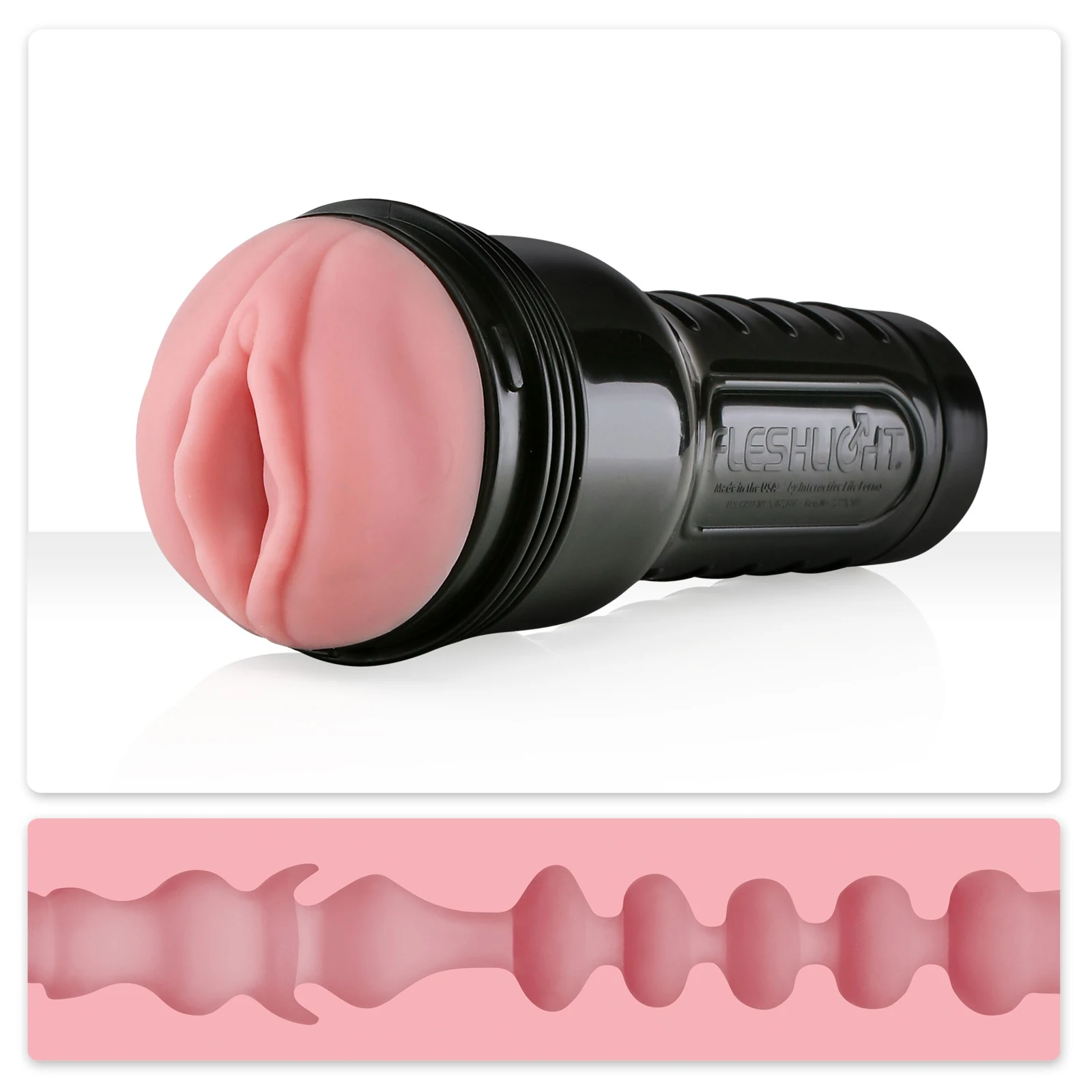 Fleshlight Pink Lady Mini Lotus Masturbator mit entfernbarer Sleeve