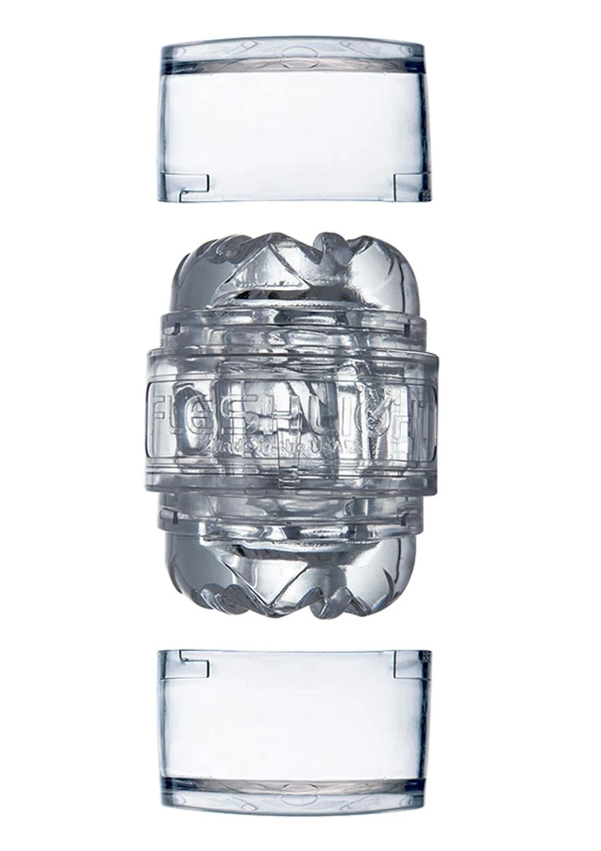 Transparenter Quickshot Vantage Fleshlight Masturbator mit Noppen und Rillen