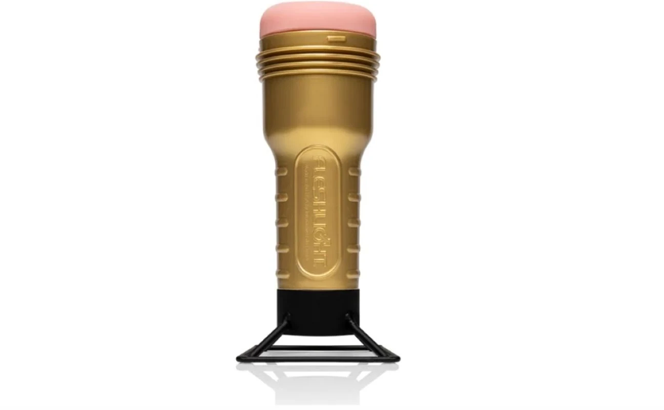 Schwarzer Fleshlight Screw Dry zur Aufstellung auf glatten, ebenen Flächen