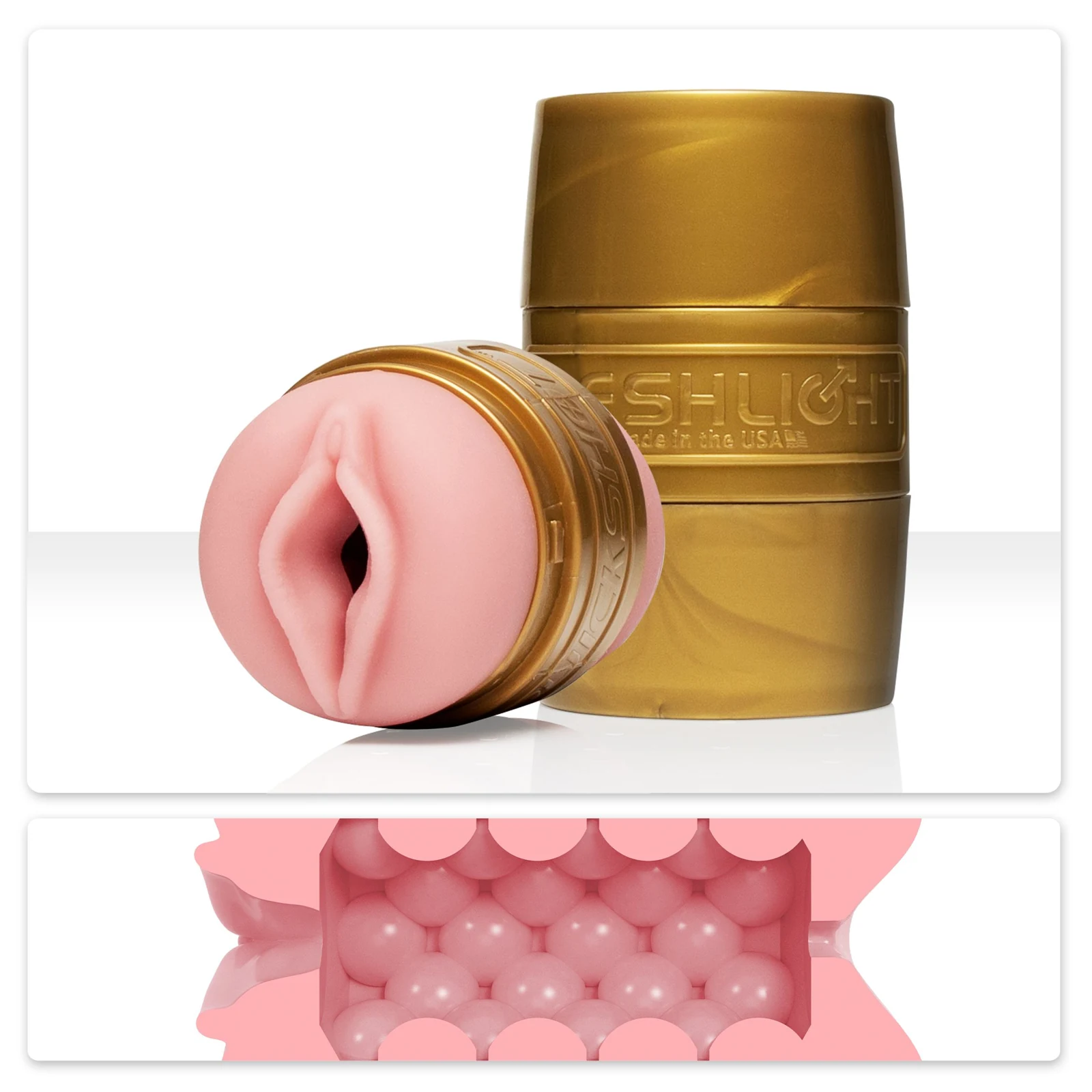 Beiger Fleshlight GO Stamina Quickshot mit kompakter Größe und diskretem Design