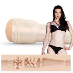 Fleshlight Stoya Destroya Masturbator in Beige mit realistischer Vagina-Öffnung