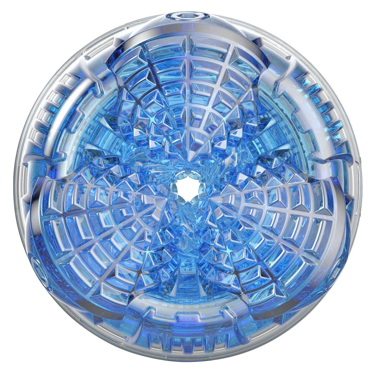Transparenter Fleshlight Turbo Core Ice für ihn mit neutraler Öffnung