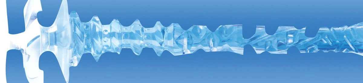 Eisblauer Fleshlight Turbo Thrust mit enger Öffnung und gerippter Innenstruktur