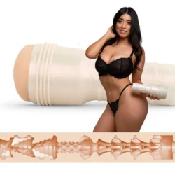 Fleshlight Violet Myers Waifu Masturbator mit diskretem Case und beige farbener Öffnung