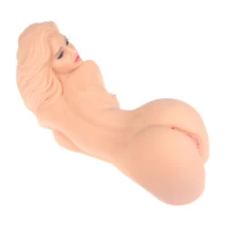 Hera 1 Masturbator in Beige mit drei Öffnungen für Mund, Vagina und Anus