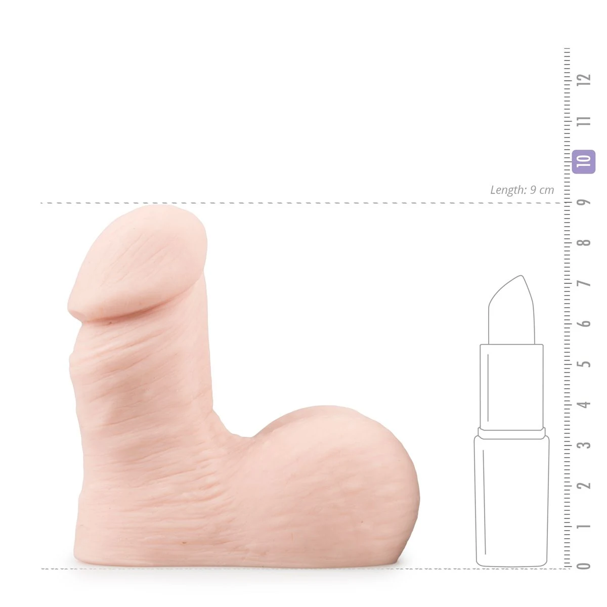 Beiger Packing Penis Mr. Limpy XS mit flacher Unterseite zum Tragen am Körper