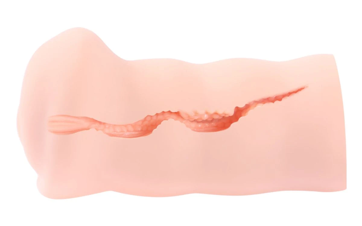 Flexibler Masturbator für Penisstimulation mit gerippter Innenseite