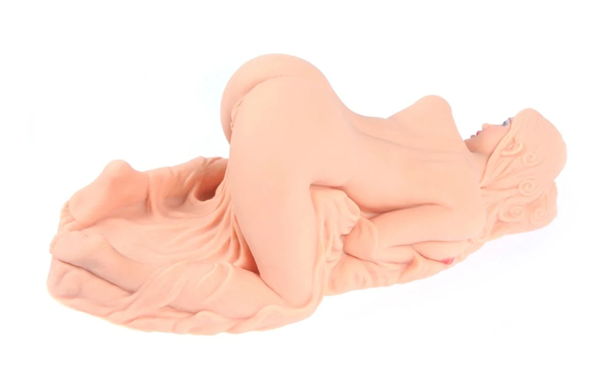 Beiger Kokos Masturbator mit weichem, flexiblem TPE für realistisches Gefühl